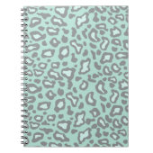Light Minze Leopard Notebook Notizblock (Vorderseite)
