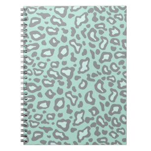 Light Minze Leopard Notebook Notizblock