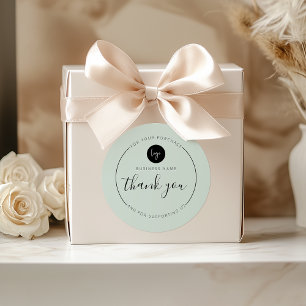 Light Minze Minimalistische Ästhetik Danke Circle Runder Aufkleber