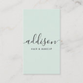 Light Minze Social Media Instagram Facebook QR Cod Visitenkarte (Vorderseite)