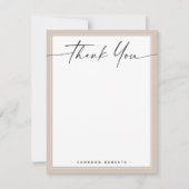 Light mocha braune Grenze hinzufügen Name danke (Vorderseite)