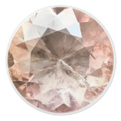 Light Morganite Crystal Muster Keramikknauf (Vorderseite)