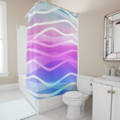 Light Multicolor, Rainbow Layout mit flachen Linie Duschvorhang (Beispiel)