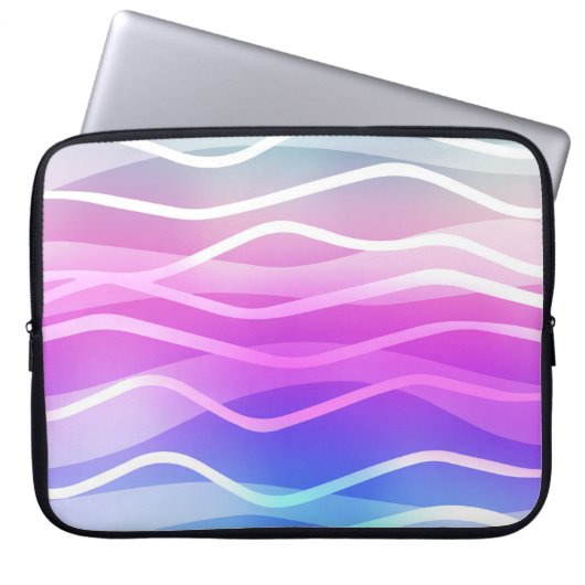 Light Multicolor, Rainbow Layout mit flachen Linie Laptopschutzhülle (Vorderseite)