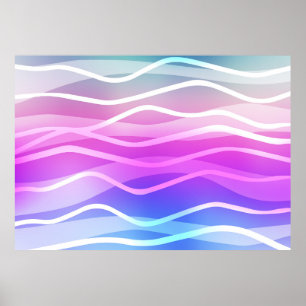 Light Multicolor, Rainbow Layout mit flachen Linie Poster