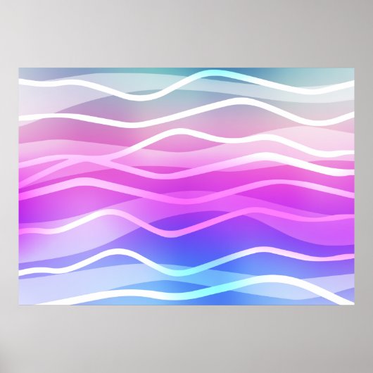 Light Multicolor, Rainbow Layout mit flachen Linie Poster (Vorne)
