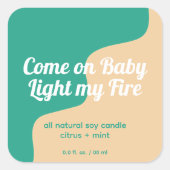 Light My Fire Modern Product Label Quadratischer Aufkleber (Vorderseite)