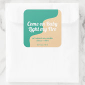 Light My Fire Modern Product Label Quadratischer Aufkleber (Tasche)