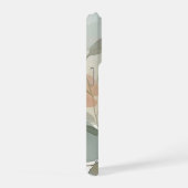 Light Neutral Abstract Botanical with Soft Sage  iPhone Hülle (Rechte Seite)