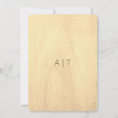 Light Oakwood Modern Einladung (Rückseite)