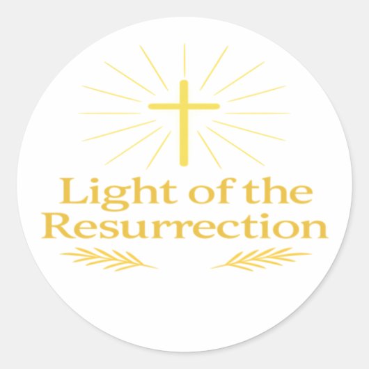 Light of Christ Sticker for Candle Gifts | Easter (Vorderseite)