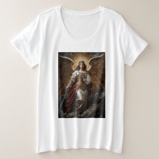 Light of Divine Order, Archangel Michael Große Größe T-Shirt (Design vorne)