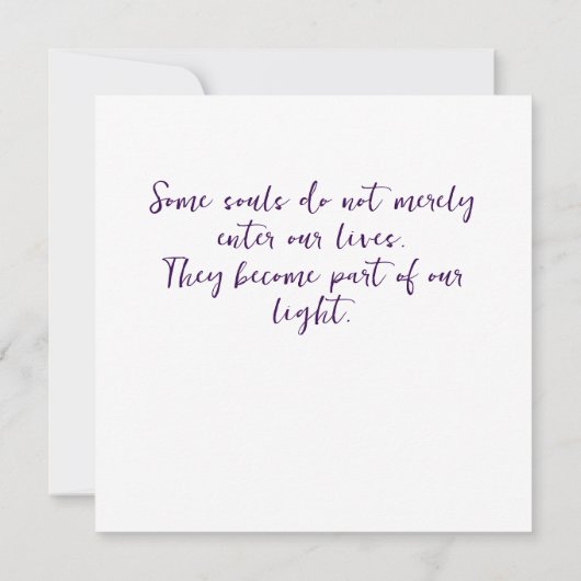 Light of My Light Card (Rückseite)