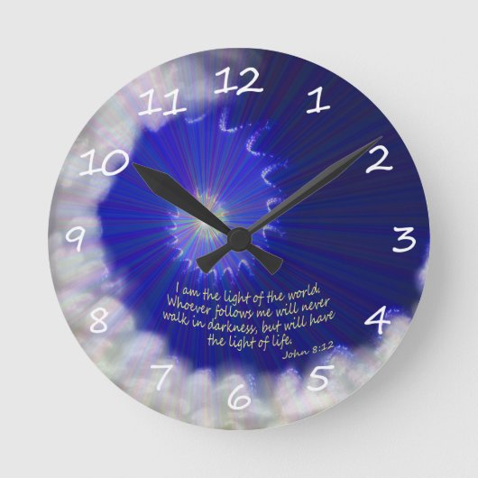 Light Of The World Runde Wanduhr (Vorderseite)