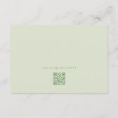 Light Olive Green Wedding Details Card Begleitkarte (Rückseite)
