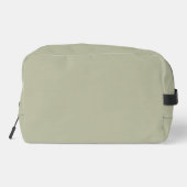 Light Olive Monogram Green Minimal Modern Travel Waschbeutel (Rückseite)