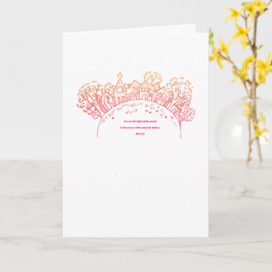 Light on a Hilltop Karte (Gelbe Blume)