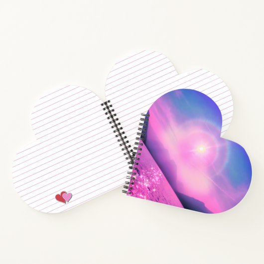 Light on the Water Heart-shaped Notebook Notizblock (Innenseite)