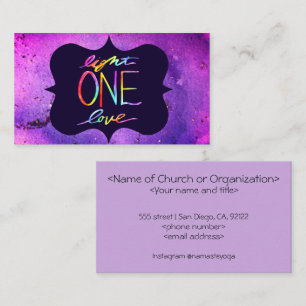 Light One Liebe Religious Business Card Visitenkarte