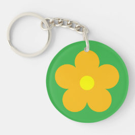 Light Orange Blume Schlüsselanhänger