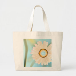 Light Orange Daisy Tote Bag Jumbo Stoffbeutel