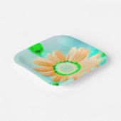Light Orange Fantasy Daisy Paper Plate Pappteller (Gewinkelt)