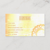 Light Orange Geometric Mandala Symbol Reiki Yoga Visitenkarte (Rückseite)