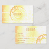 Light Orange Geometric Mandala Symbol Reiki Yoga Visitenkarte (Vorne/Hinten)