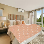 Light Orange Memphis Pattern Sherpa Blanket Sherpadecke