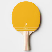 Light Orange Mit Monogramm Ping Pong Paddle Tischtennis Schläger (Rückseite)