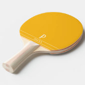 Light Orange Mit Monogramm Ping Pong Paddle Tischtennis Schläger (Vorderseite)