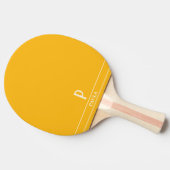Light Orange Mit Monogramm Ping Pong Paddle Tischtennis Schläger (Seitenansicht)