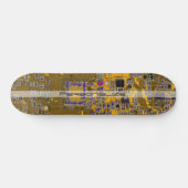 Light Orange PCB Circuit Board Design for IT Pros Skateboard (Horizontal)