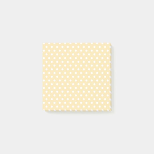 Light Orange Polka Dots Postit Notes Post-it Klebezettel (Vorderseite)