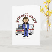 Light Paramedic Girl Karte (Gelbe Blume)