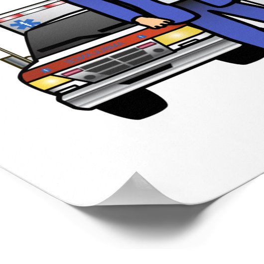 Light Paramedic Girl Poster (Ecke)