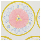 Light Passion Blume Medallion Gewebe Stoff (Nahaufnahme)