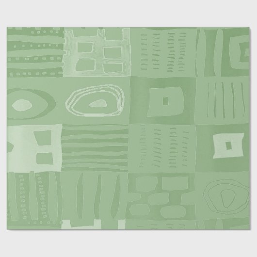 Light Pastel Afrocentric Oversized Motif Wrapping  Geschenkpapier (Flach)