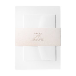 Light Pastel Cream Shades und Elegantes Script Einladungsbanderole