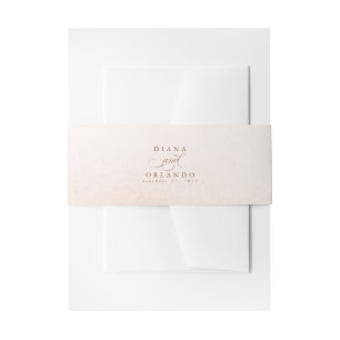 Light Pastel Cream Shades und Elegantes Script Einladungsbanderole