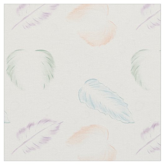 Light Pastel Feathers Musterstoff Stoff (Nahaufnahme)