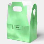 Light Pastel Green Clouds Foto Geschenkschachtel (Geöffnet)