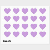 Light Pastel Lavender Heart Sticker (Blatt)