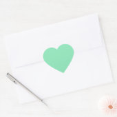 Light Pastel Minze Green Heart Aufkleber (Umschlag)