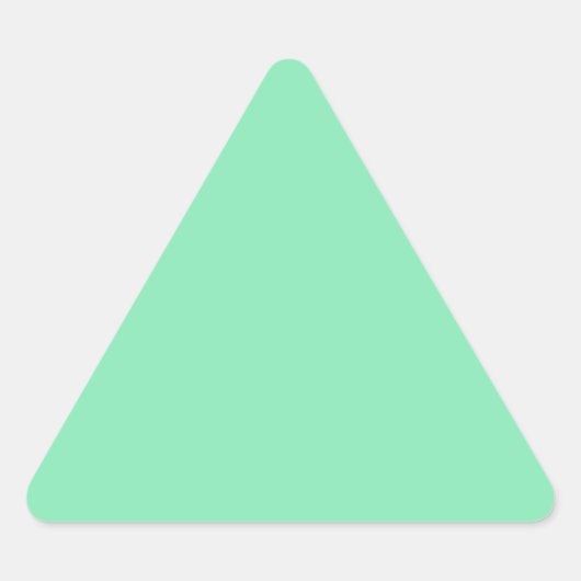 Light Pastel Minze Green Triangle Aufkleber (Vorderseite)