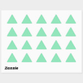 Light Pastel Minze Green Triangle Aufkleber (Blatt)