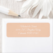 Light Pastel Peach Elegante Rücksendeadresse (Insitu)