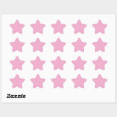 Light Pastell Pink Star Aufkleber (Blatt)