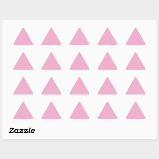 Light Pastell Pink Triangle Sticker (Blatt)
