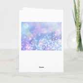 Light & Peace - Blue Glitzern Happy Hanukkah Karte (Rückseite)